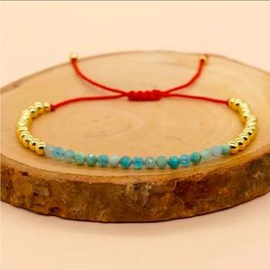 Semi-precious stones and 18k Gold Plated Beads handmade.